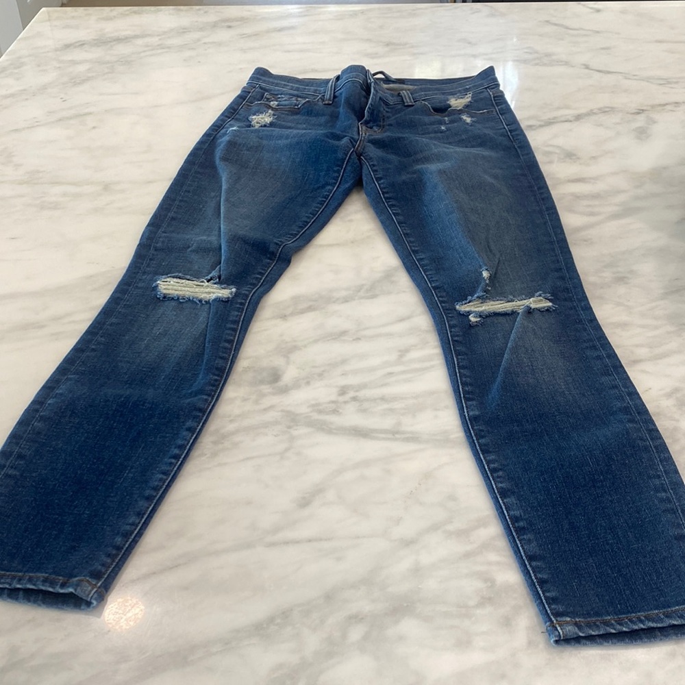 JBrand semi ripped blue jeans. Size 25